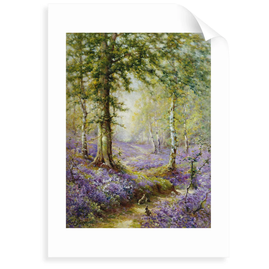 The Bluebell Wood by Alfred de Breanski - Picture Frame Photographic Print