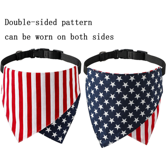 Independence Day Dog Collar, Pet Saliva Towel, Dog Triangle Towel s - Muff
