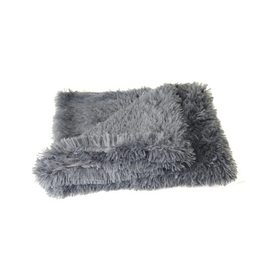 (56*36CM, dark grey) Pet Dog Puppy Cat Blanket Bed Soft Fluffy Warm Throw Mat Pad