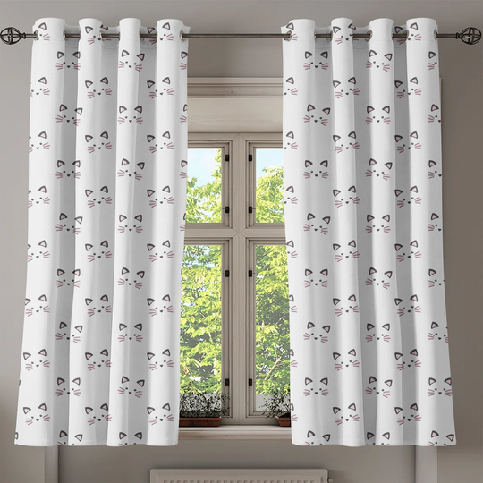 Shah Kitten Grommet Semi Sheer Thermal Curtains