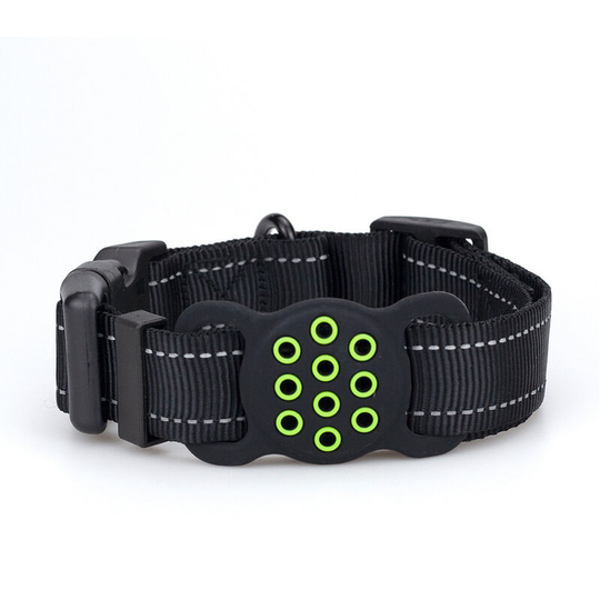 Cat Collar, Adjustable Cat and Dog Collar, Compatible with Apple Airtag, for Puppies, Kittens (Black, size m (adjustable length: 30-40cm; width