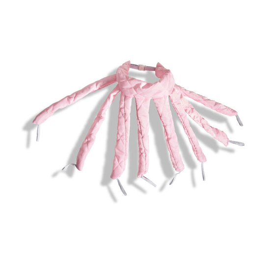 Octopus heatless curler heatless curling hair stick with sleeping head band heatless DIY hairstyle tool, pink