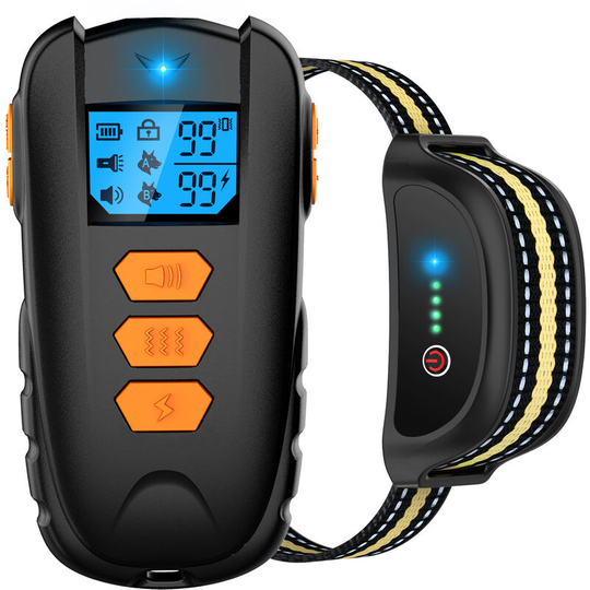 Betterlifegb - Dog dressing collar, 250 meter range and keyboard safety lock, electric necklace with sound modes, vibration and shock,
