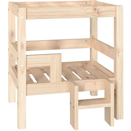 Dog Bed 55.5x53.5x60 cm Solid Wood Pine Vidaxl Brown