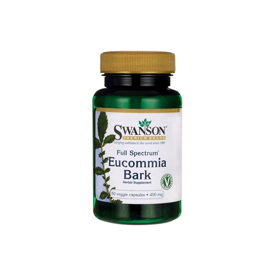 Swanson Full Spectrum Eucommia Bark, 400mg - 60 vcaps