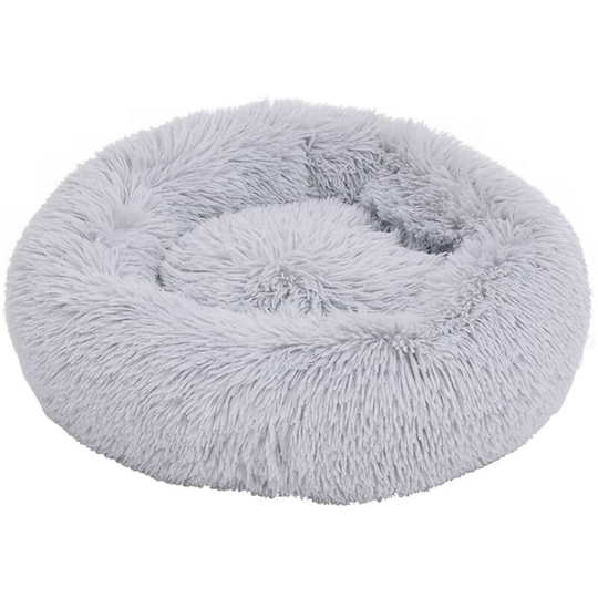 Washable Dog & Cat Cushion Light Grey 70x70x15 cm Plush Vidaxl Grey