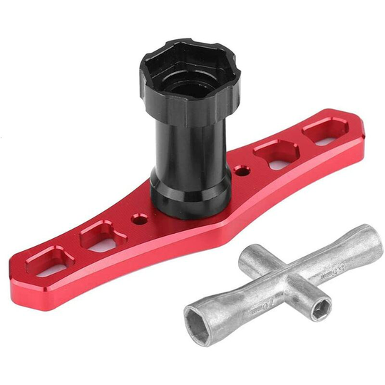 17mm Wheel Nut Socket Wrench Tool, M2, M2.5, M3, M4 Hex Cross Wrench for RC Car/Airplane Upgrade Accessory