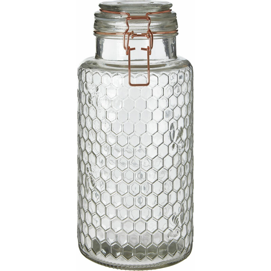 Premier Housewares - Apiary Rose Gold Wire Large Glass Jar