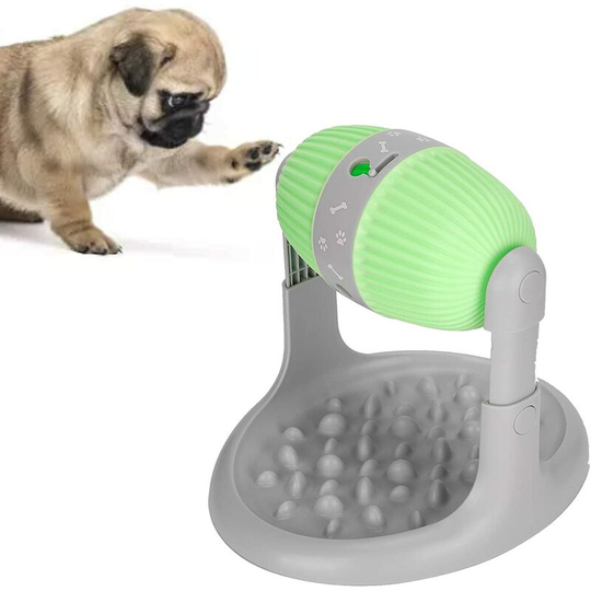 Freely Adjust Pet Dog Training Leak Food Toy Slow Feeder Bottom Non-Slip Mat for All Types of Dogs for(Green)