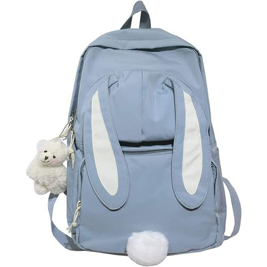Perle Rare - Rabbit backpack, rabbit school backpack, rabbit backpack for girls, rabbit backpack for school (C-Blue)