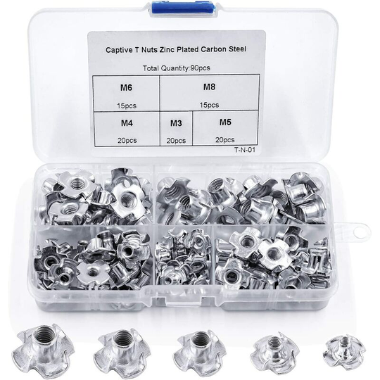 Product Description Package content: 1 box T-slot tool kit (90PCS) 1.High quality. The nuts are made of industrial grade carbon steel, which is