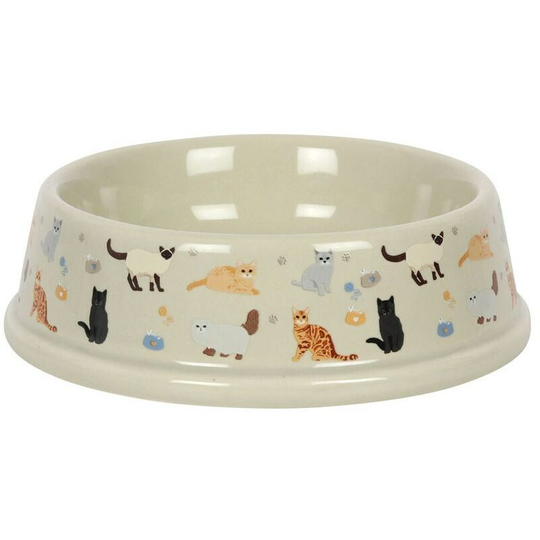 Something Different - Printed Cat Bowl (One Size) (White) - White