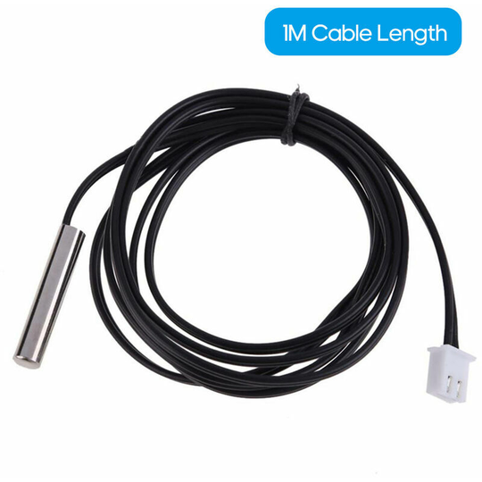 T106 Waterproof Temperature Sensor Probe 10K/B3435 Thermistor Temperature Sensor Head - 1 Meter