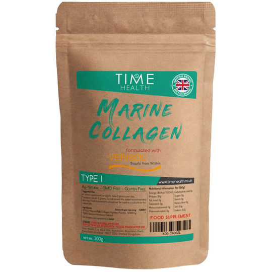 Marine Collagen Peptides Powder - Type I - Clinically Studied Brand VERISOL® - Skin, Hair, Nail, Joint & Bone Health - Hydrolyzed (Unflavoured)