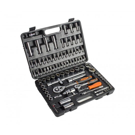 ToolTronix 94pcs Ratchet Socket Set 1/2 1/4 DR Screwdriver Bits Kit