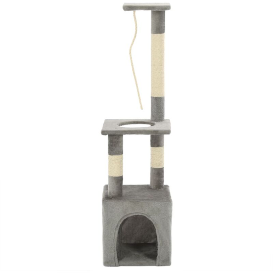 Cat Tree with Sisal Scratching Posts 109 cm Grey Vidaxl Grey