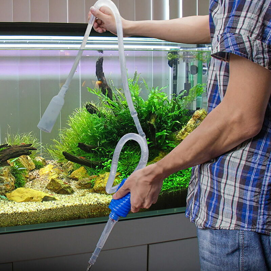Bearsu - Aquarium Vacuum Cleaner - Pump Kit for Aquarium Cleaning - Powerful Siphon for Complete Draining - Aquarium Accessories - Water Siphon Pump