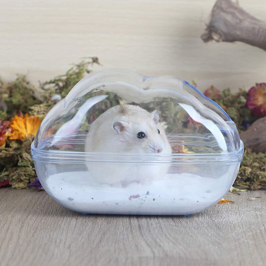 Perle Rare - Hamster Sand Badezimmer, Hamster Sandbad Sandkasten Toilette mit Schaufel Sand Trockenbad Container für Chinchilla, Goldene Bären,