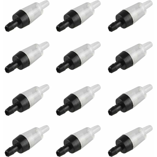 Monly - Set of 12 Clear Plastic Check Valves for Aquarium Air Pump