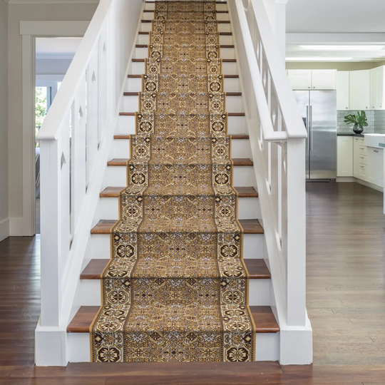Acuff Looped Beige Stair Runner