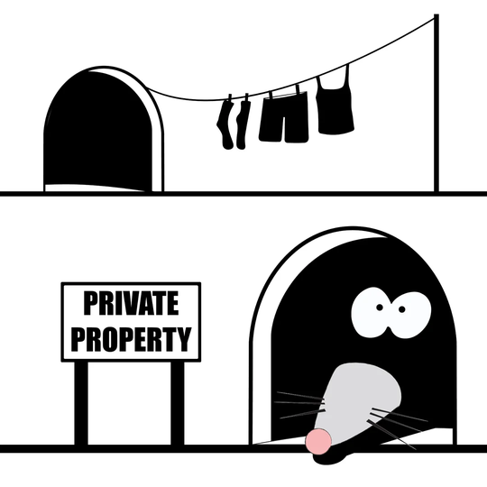 Mouse Hole Wall Sticker