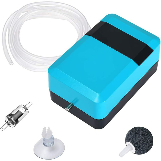 Benobby Kids - WP-4128 Quietest Aquarium Air Pump, Adjustable Oxygen Aerator Pump with One Outlet, Powerful Air Bubbler Pump for 3-132Gallon Fish