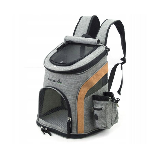 Pet Travel Backpack for Cats & Dogs Folding Pet Backpack Breathable Outdoor Pet Backpack Orange Gray