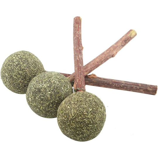3 Catnip Catnip Pacifier Catnip Matatabi Toy Cat Ball Toys with Stick Cat Toys Kitten Interactive Licking Cat