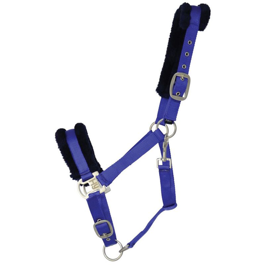Two Tone Faux Fur Head Collar (Pony) (Royal Blue/Navy) - Royal Blue/Navy - HY