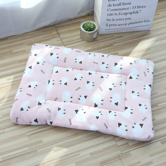 Pet Shop,Dog,Dog Bed,Dog Bed and Basket Soft Warm Flannel Blanket Warm, Thick Dog Blanket Cat Mat (48*34cm, Pink)