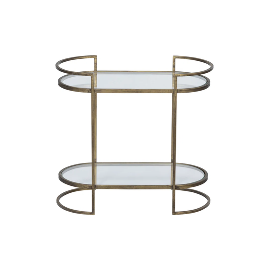 Capital Sidetable Metal Antique Brass