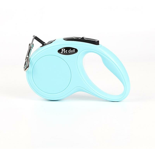 Dog leash, retractable pet leash, tangle free 3m light blue - Muff