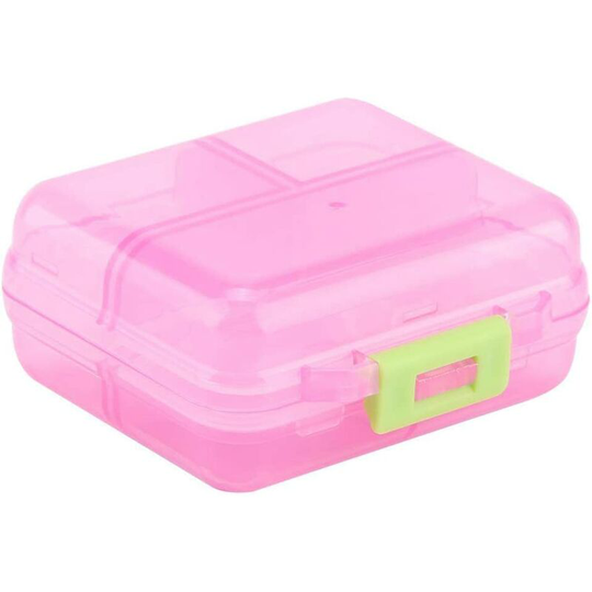 Weekly am / pm 7 compartment pill organizer for medicines and vitamins Rose