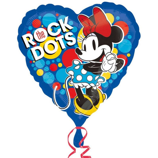 Anagram Disney Minnie Mouse Vintage Heart Shaped Foil Balloon (One Size) (Blue) - Blue