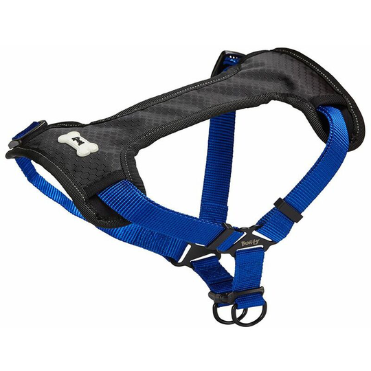 Soft Comfortable Breathable Fabric Dog Puppy Pet Adjustable Harness Vest - Blue - Medium - Bunty