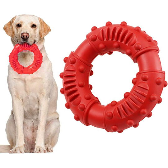Dog Chew Toy Dog Chew Toy, Interactive Training Toys, Solid Rubber Ring for Aggressive Jaws Soekavia