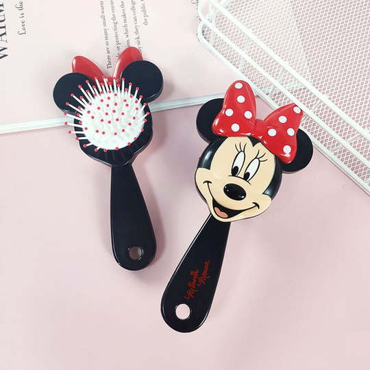 Disney Minnie Mouse Comb Airbag Massage Comb Detangler Detangling Hair Brush Curly Thick Long Thin Dry Wet Hair
