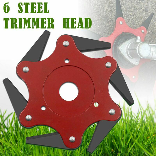 6 70mm Steel Blades Razors Lawn Mower Grass Eater Trimmer Head Brush Cutter Tool