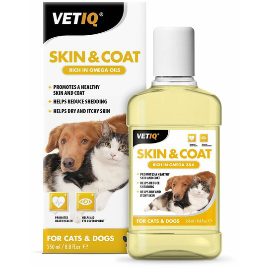 Vetiq Skin & Coat Oil For Cats & Dogs - 250 Ml - 5368