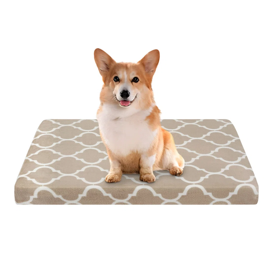 Reversible Dog Bed Medium(Warm & Cool), 61Cm Dog MatMattress With Non-Slip And Waterproof Linings, Removable Machine Washable Cover, Firm Support Pet