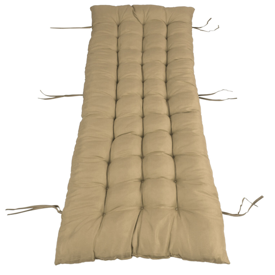 (Natural) Sun Lounger Cushion Outdoor Thick Padded Spare