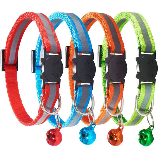 Aougo - Cat collars, Cat collars with bell, Detachable cat collars, Reflective cat collars, Nylon cat collars with bell, Cat collars, Puppy collars