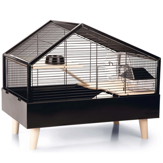 Beeztees Rodent Cage Ayaz Black 58 x 38 x 46cm Metal