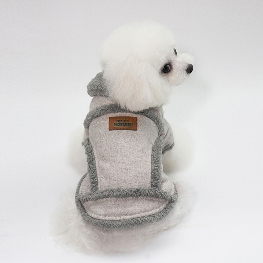 Dog Autumn Winter Clothes Cool Warm Cloth British Style Vest Cozy Coats with Fur Collar Small Medium Dog (xl, brown)