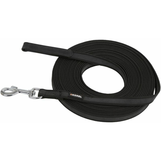 Dog Leash Tow Line 10 m Rubber Black 81045 Kerbl Black