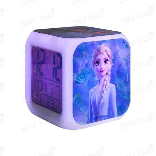 (Frozen-ll) Licensed Kids 8cm Digital Clock wd Alarm Best Gift
