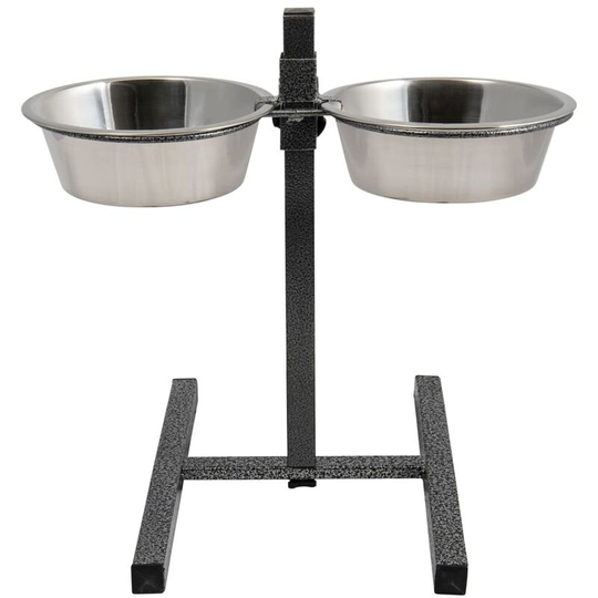 Jack And Vanilla - Pet Food Bowl Stand Bon Appetit 2x3.9 l Grey