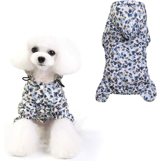 Betterlifegb - bette Rain Coat for Pets with Hooded Collar Hole, Adjustable Collar Hole, Raincoat Four Legs with Elastic, Raincoats for Small Medium
