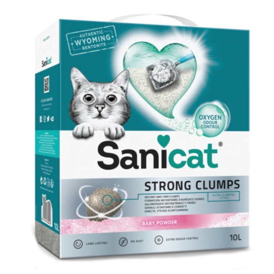Sanicat Strong Clumps Clumping Cat Litter - Economy Pack: 2 x 10l