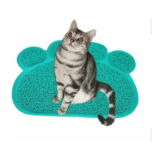 Blue Cat Litter Mat